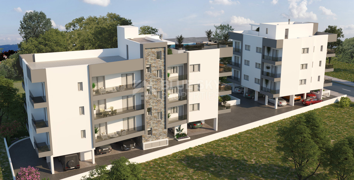 For sale One Bedroom Apartment with common roof garden & pool in Omonoia