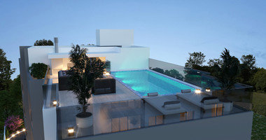 For sale One Bedroom Apartment with common roof garden & pool in Omonoia