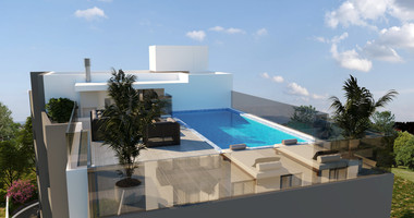 For sale One Bedroom Apartment with common roof garden & pool in Omonoia