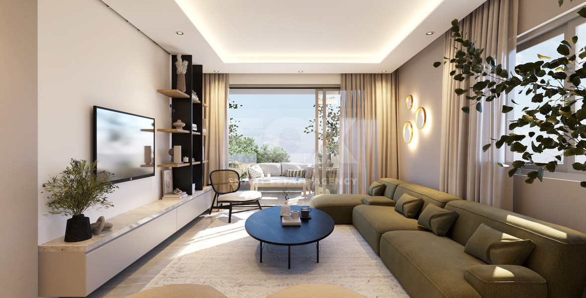 For sale One Bedroom Apartment with common roof garden & pool in Omonoia