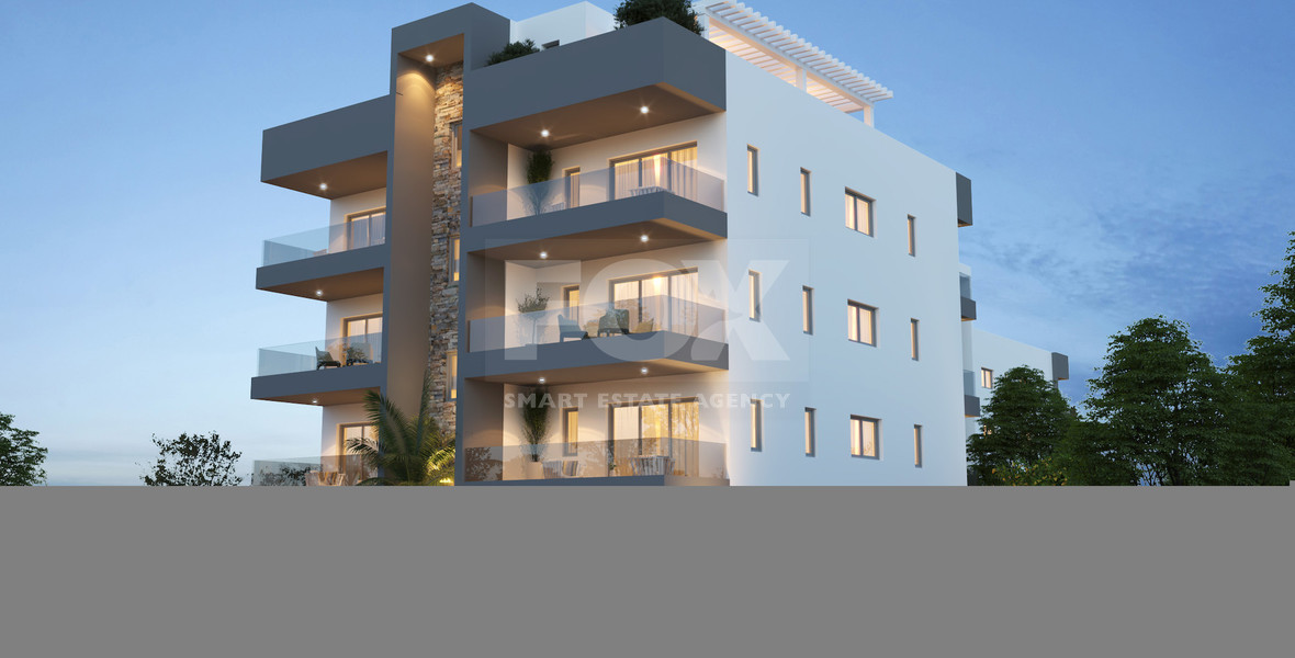 For sale One Bedroom Apartment with common roof garden & pool in Omonoia