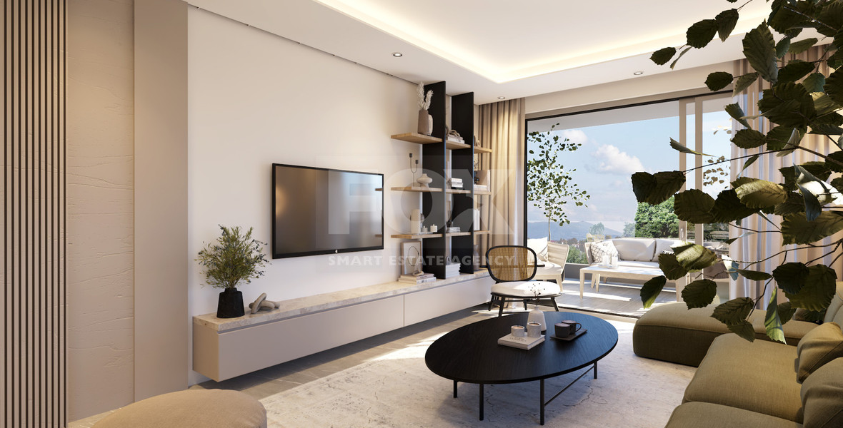 For sale Two Bedroom Apartment with common roof garden & pool in Omonoia