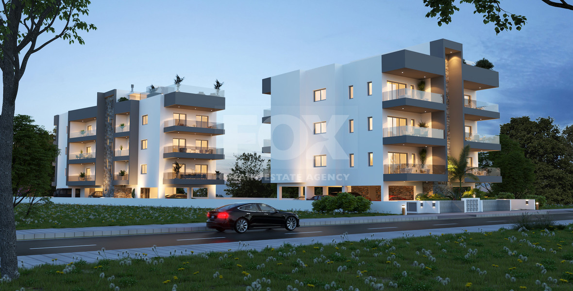 For sale Two Bedroom Apartment with common roof garden & pool in Omonoia