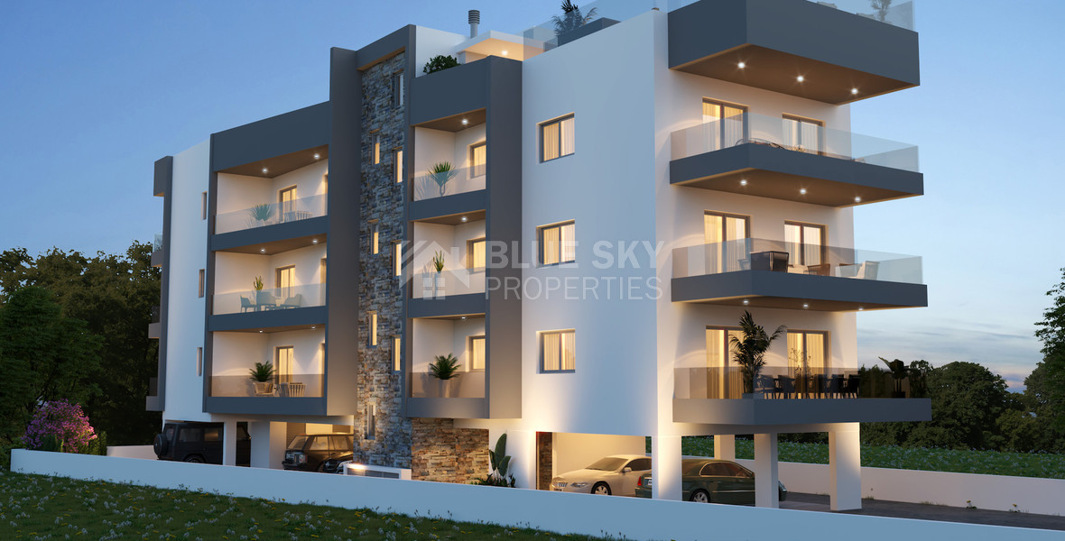 For sale Two Bedroom Apartment with common roof garden & pool in Omonoia