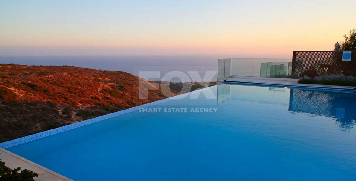 Luxury five Bedroom Mediterranean Sea View Villa with Infinity Pool and Jacuzzi, in Aphrodite HIlls for sale