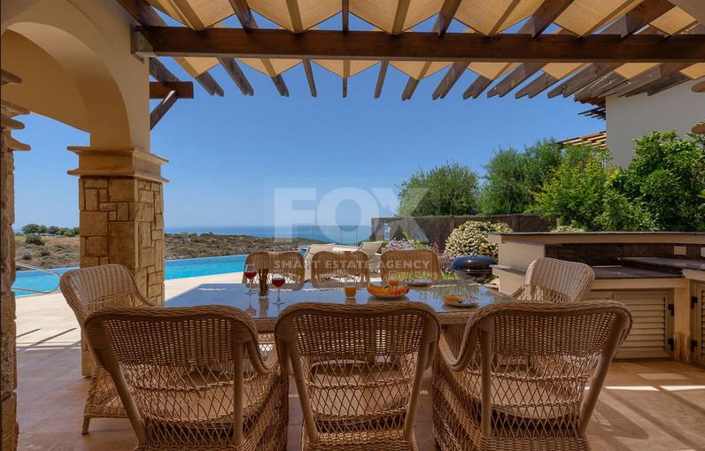 Luxury five Bedroom Mediterranean Sea View Villa with Infinity Pool and Jacuzzi, in Aphrodite HIlls for sale