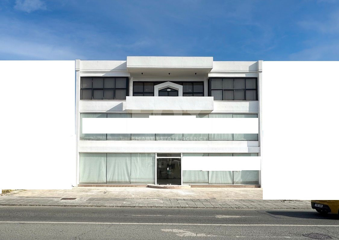 Showroom with Mezzanine & Extensive Parking on a Prime Commercial Road in Limassol