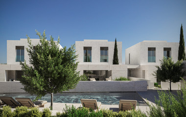 Two bedroom semi detached villa in Geroskipou area for sale