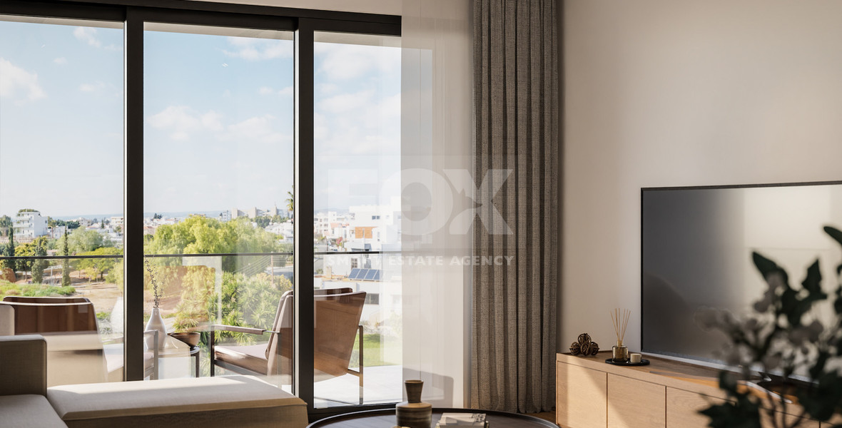 Elegant Top Floor 2-Bedroom Apartment with Private Roof Garden For Sale in Mesa Geitonia, Limassol