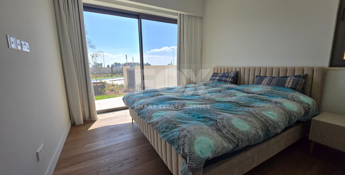 Prestigious Golf Resort Living: Two-Bedroom Ground-Floor Apartment for Rent in Limassol Greens