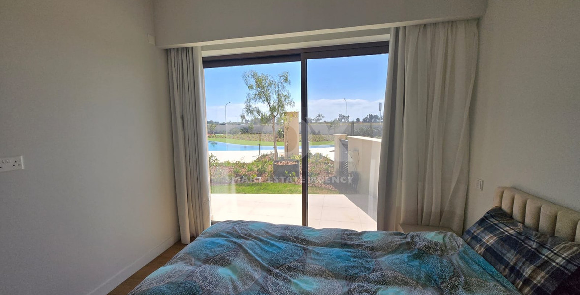 Prestigious Golf Resort Living: Two-Bedroom Ground-Floor Apartment for Rent in Limassol Greens