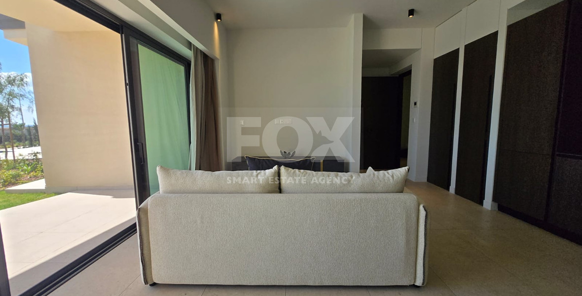 Prestigious Golf Resort Living: Two-Bedroom Ground-Floor Apartment for Rent in Limassol Greens