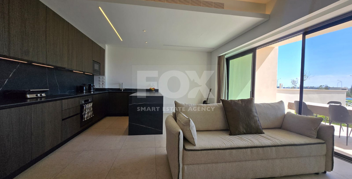 Prestigious Golf Resort Living: Two-Bedroom Ground-Floor Apartment for Rent in Limassol Greens
