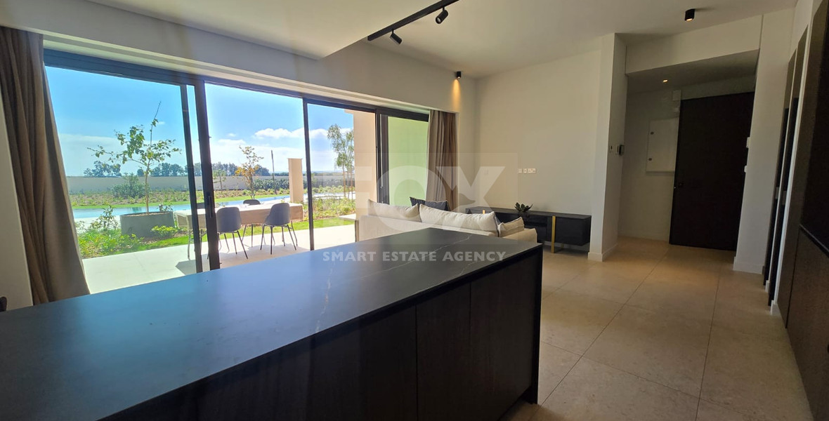 Prestigious Golf Resort Living: Two-Bedroom Ground-Floor Apartment for Rent in Limassol Greens