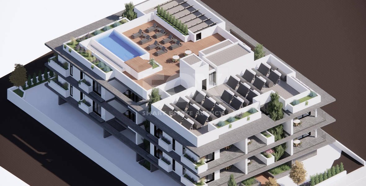 Long-Term Rental for a two bedrooms Apartment in Kato Paphos –  with & Rooftop Pool