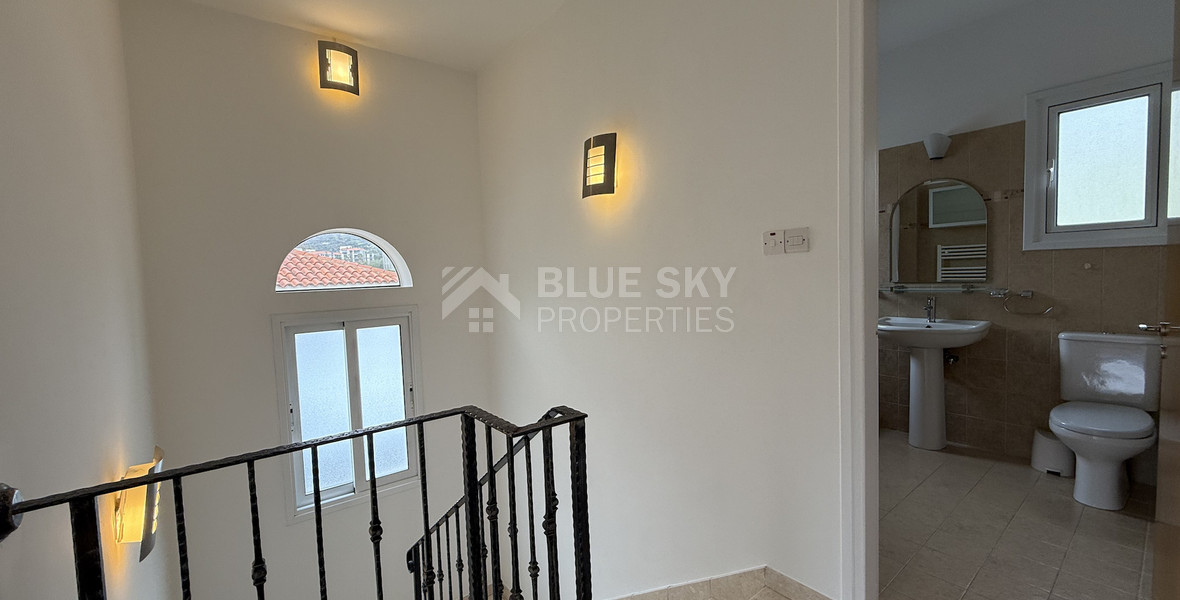 For Rent Bright and Spacious Four-Bedroom Detached House with swimming pool in Agios Tychonas