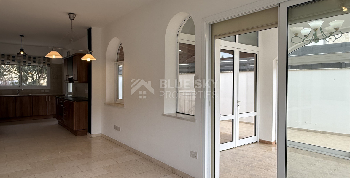 For Rent Bright and Spacious Four-Bedroom Detached House with swimming pool in Agios Tychonas