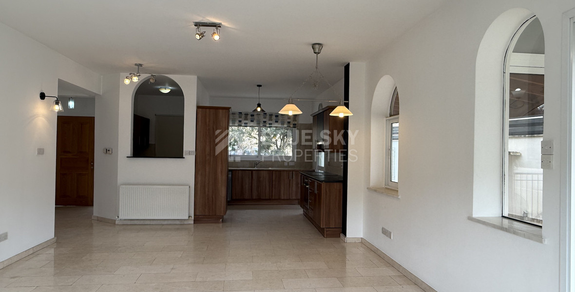 For Rent Bright and Spacious Four-Bedroom Detached House with swimming pool in Agios Tychonas