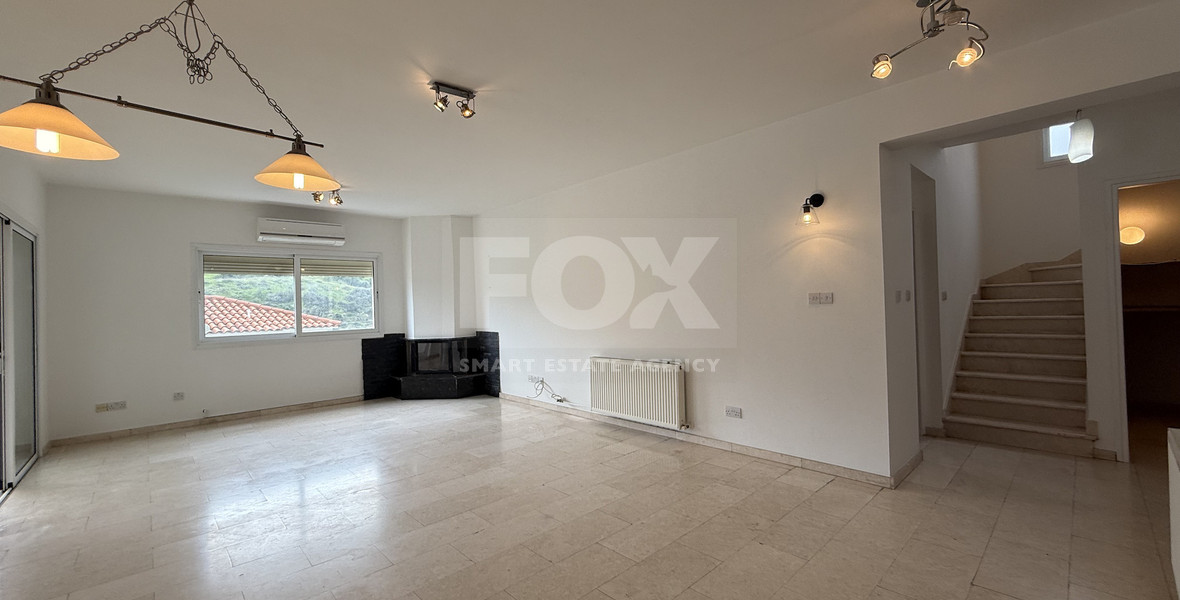 For Rent Bright and Spacious Four-Bedroom Detached House with swimming pool in Agios Tychonas