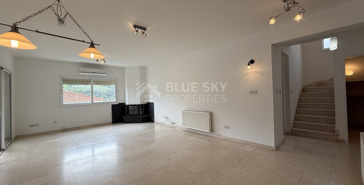 For Rent Bright and Spacious Four-Bedroom Detached House with swimming pool in Agios Tychonas