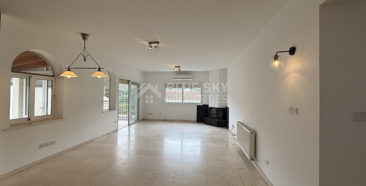 For Rent Bright and Spacious Four-Bedroom Detached House with swimming pool in Agios Tychonas