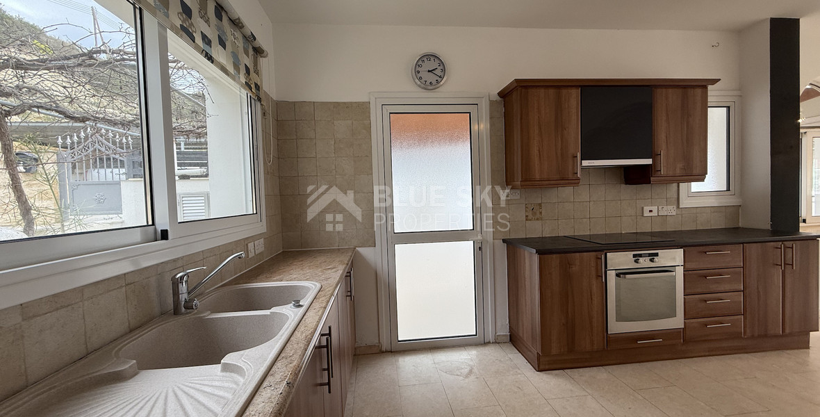 For Rent Bright and Spacious Four-Bedroom Detached House with swimming pool in Agios Tychonas