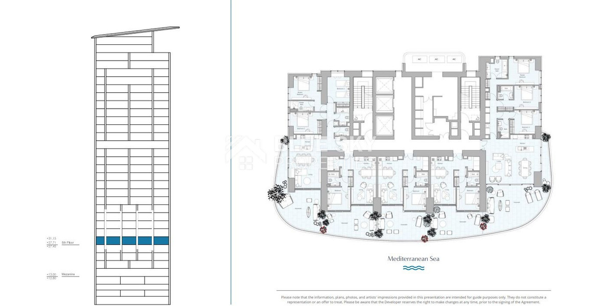 Elegant Seafront Living in Limassol – Investment Opportunity: Complete 5th Floor Residential Package for Sale in Limassol