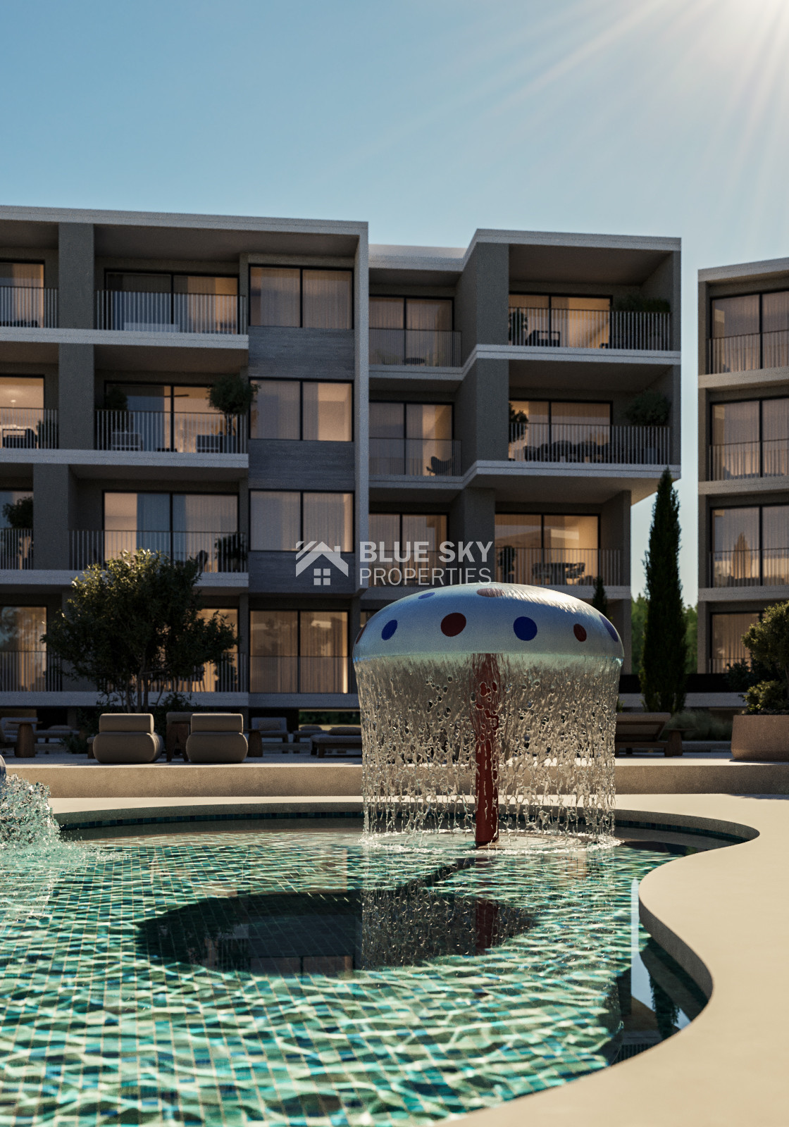 Luxury Mediterranean Living in Prime Paphos | Three bedroom modern apartment with Resort-Style Amenities for sale in Universal area
