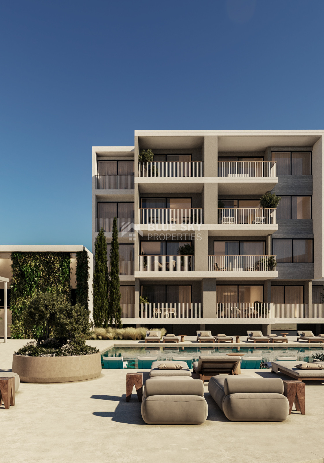 Luxury Mediterranean Living in Prime Paphos | Three bedroom modern apartment with Resort-Style Amenities for sale in Universal area