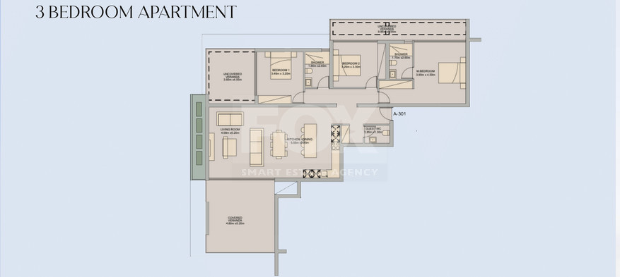 Luxury Mediterranean Living in Prime Paphos | Three bedroom modern apartment with Resort-Style Amenities for sale in Universal area
