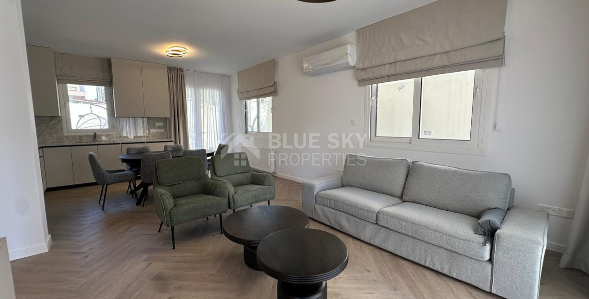 Elegant Fully Renovated Three-Bedroom Semi-Detached House for Rent in Germasogeia, Limassol