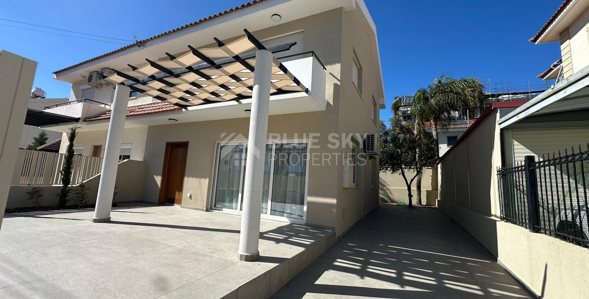 Elegant Fully Renovated Three-Bedroom Semi-Detached House for Rent in Germasogeia, Limassol