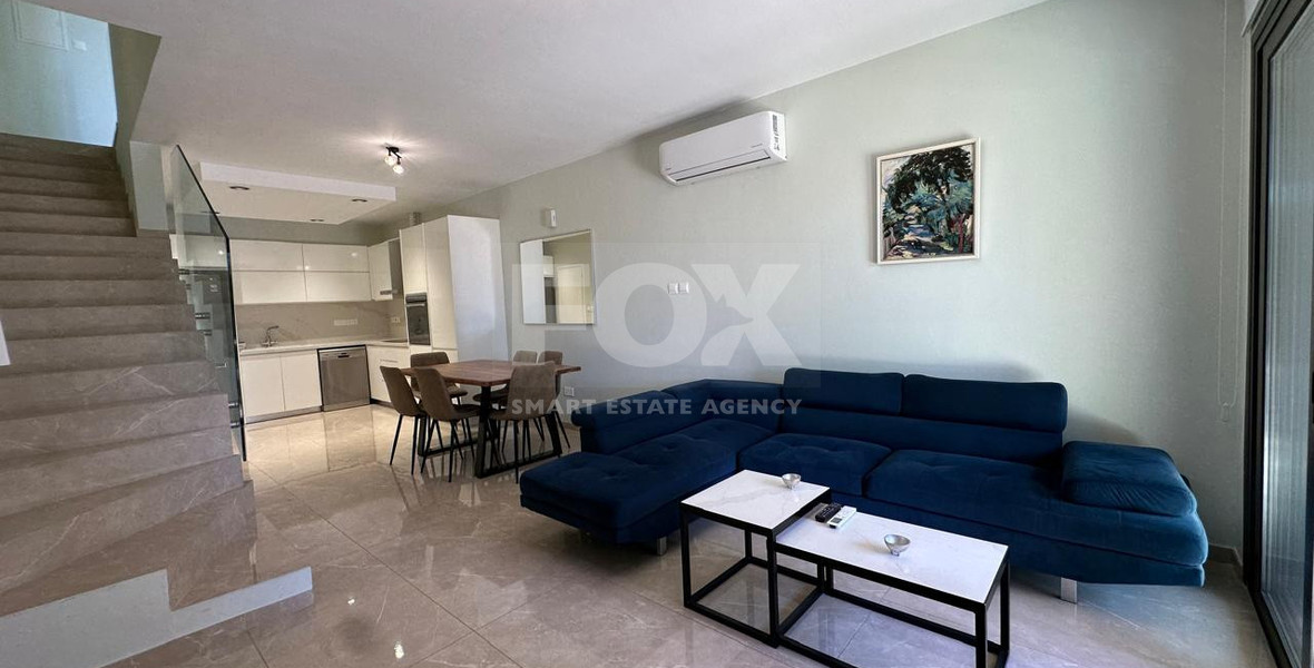 Charming Sea-View Two-Bedroom Semi-Detached House for Rent in Agios Tychon, Limassol