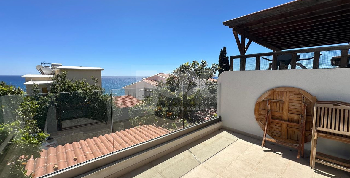 Charming Sea-View Two-Bedroom Semi-Detached House for Rent in Agios Tychon, Limassol
