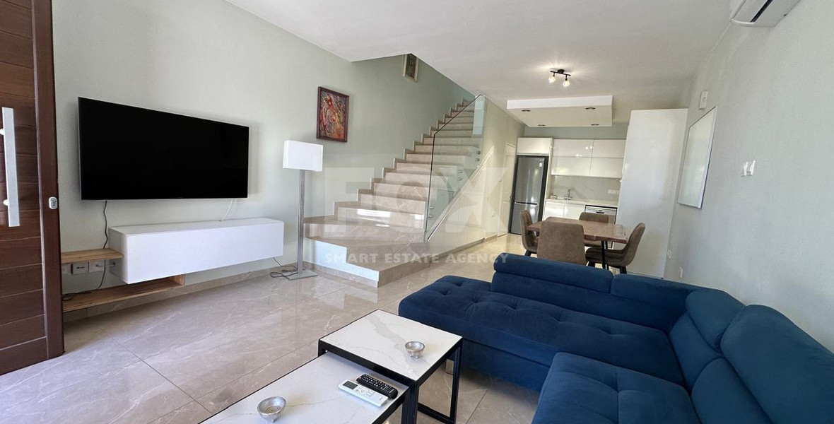 Charming Sea-View Two-Bedroom Semi-Detached House for Rent in Agios Tychon, Limassol