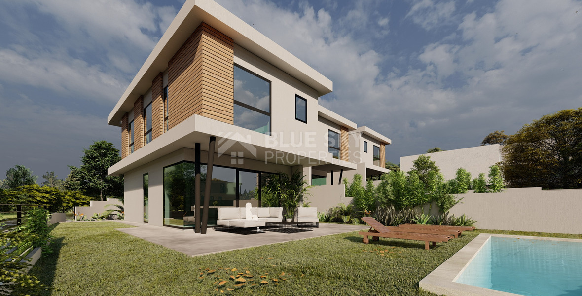 For Sale Three bedroom Detached House with Swimming Pool in Agios Tychon