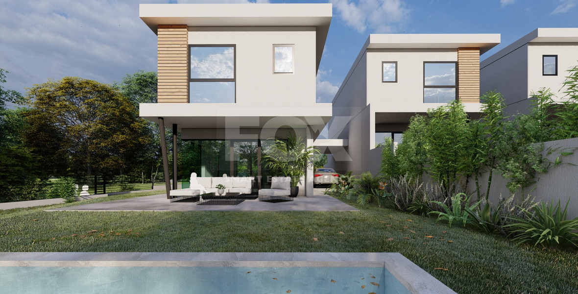 For Sale Three bedroom Detached House with Swimming Pool in Agios Tychon