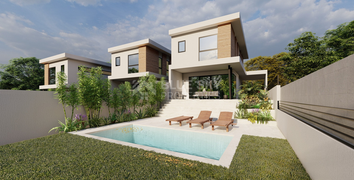 For Sale Three bedroom Detached House with Swimming Pool in Agios Tychon