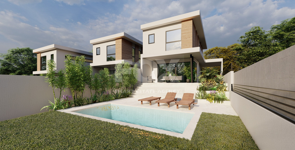 For Sale Three bedroom Detached House with Swimming Pool in Agios Tychon