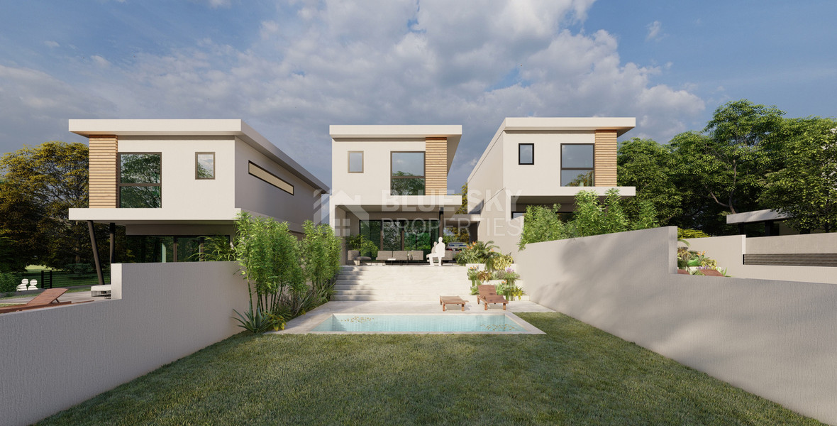 For Sale Three bedroom Detached House with Swimming Pool in Agios Tychon