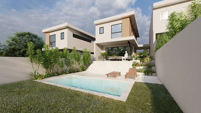 For Sale Three bedroom Detached House with Swimming Pool in Agios Tychon
