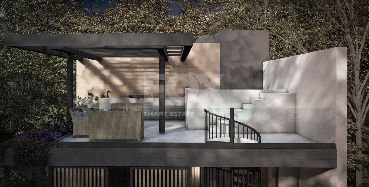 Two Bedroom Apartment with Private Roof Garden and swimming Pool For Sale in Mesa Geitonia