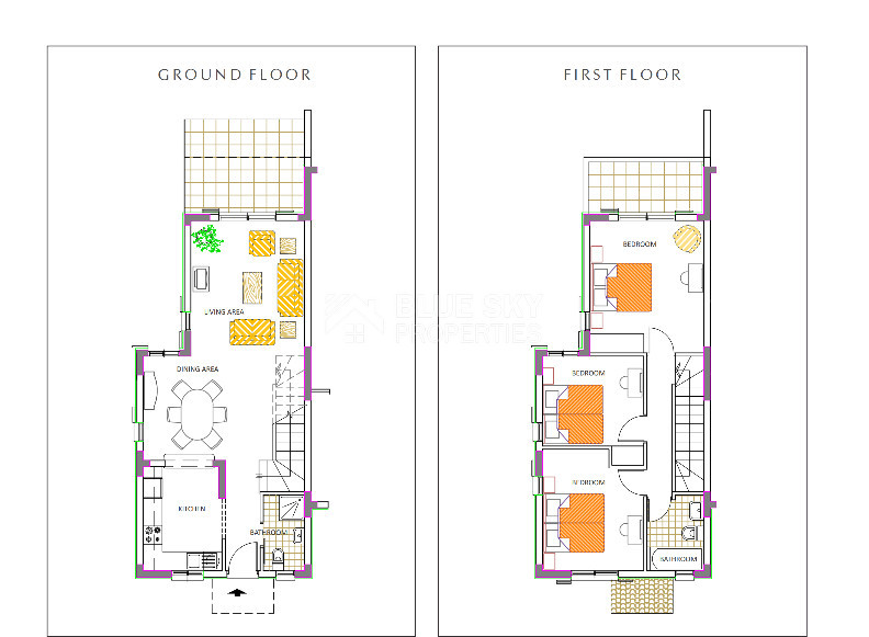 Three bedroom townhouse/maisonette with 2 bathroom for Sale In Polis Chrysochou , Paphos