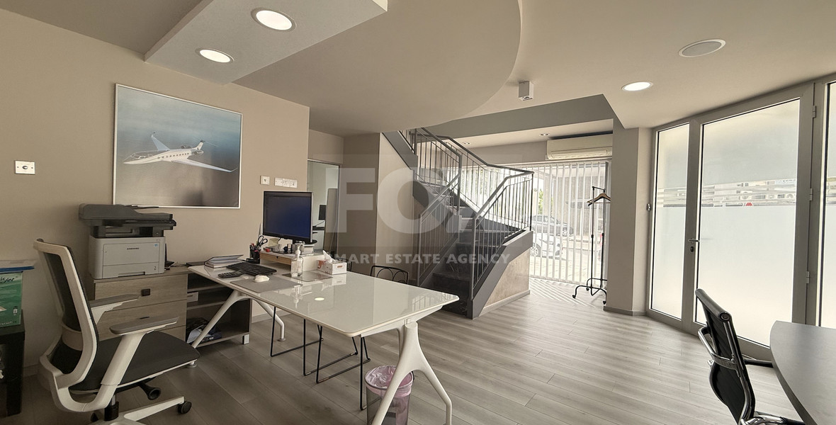 For Rent Furnished office ground floor and upper level in central limassol walking distance to all amenities.