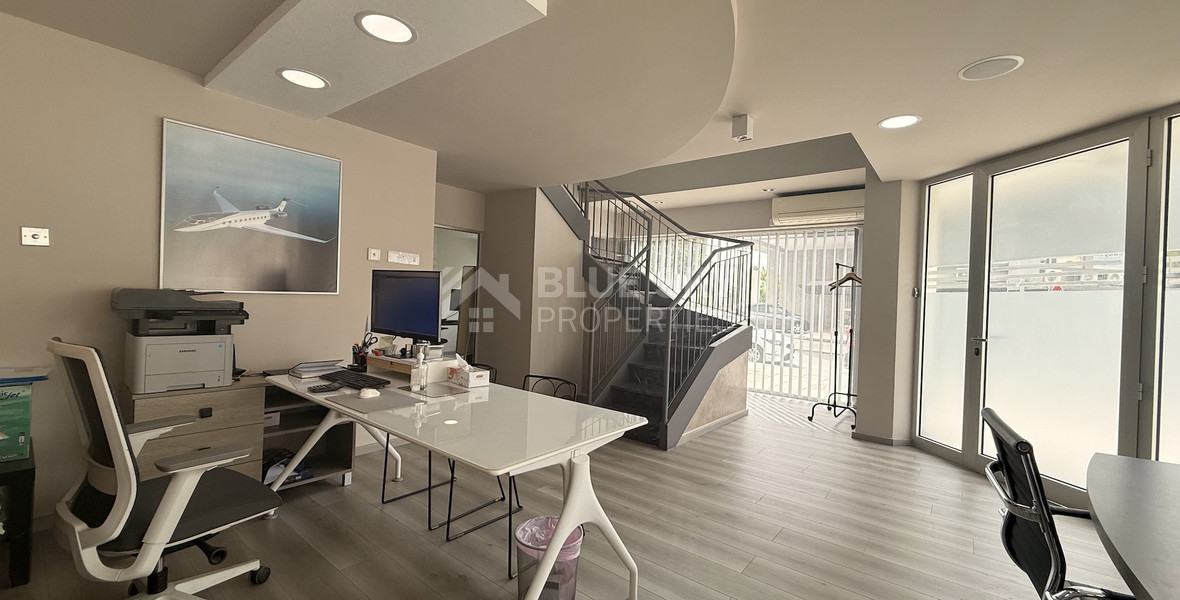 For Rent Furnished office ground floor and upper level in central limassol walking distance to all amenities.