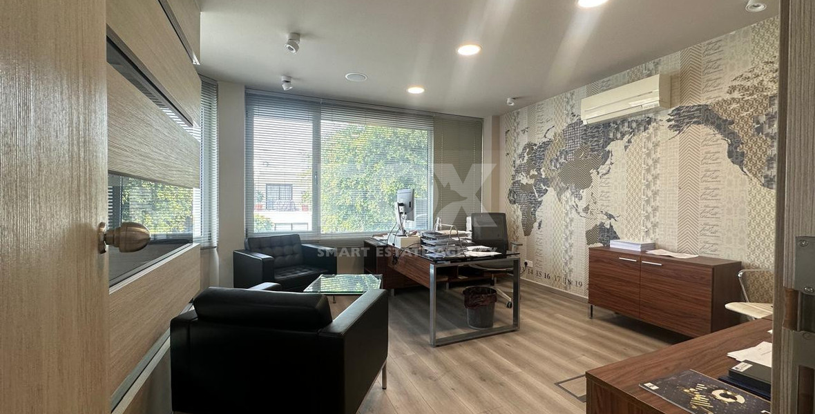 For Rent Furnished office ground floor and upper level in central limassol walking distance to all amenities.