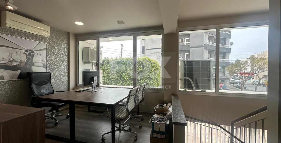 For Rent Furnished office ground floor and upper level in central limassol walking distance to all amenities.