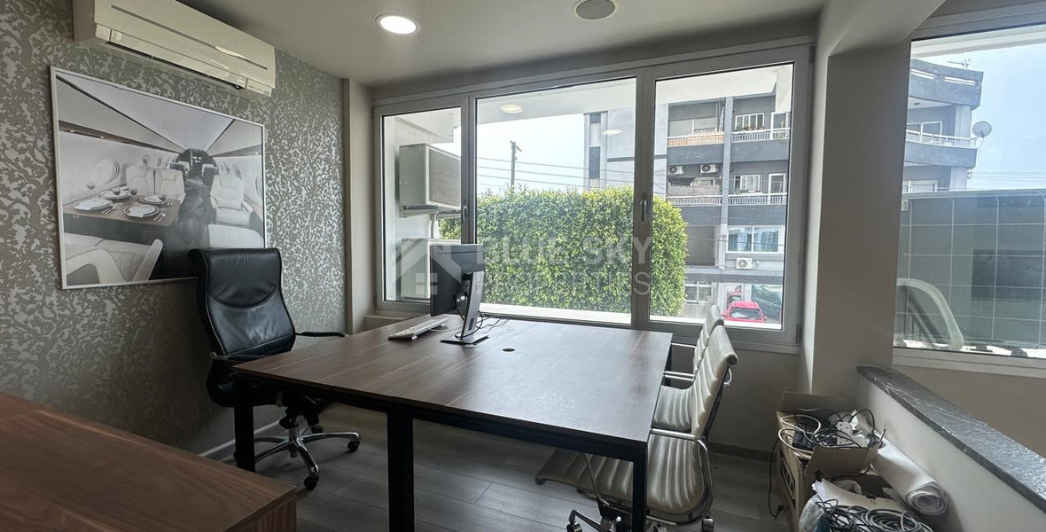 For Rent Furnished office ground floor and upper level in central limassol walking distance to all amenities.
