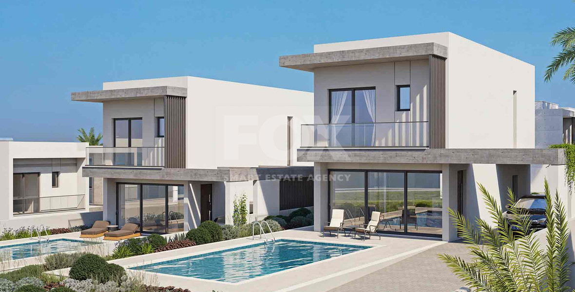 Beachfront , three bedroom Villas in Chloraka Paphos – Luxury Sea View Homes with Private Pools and Modern Design