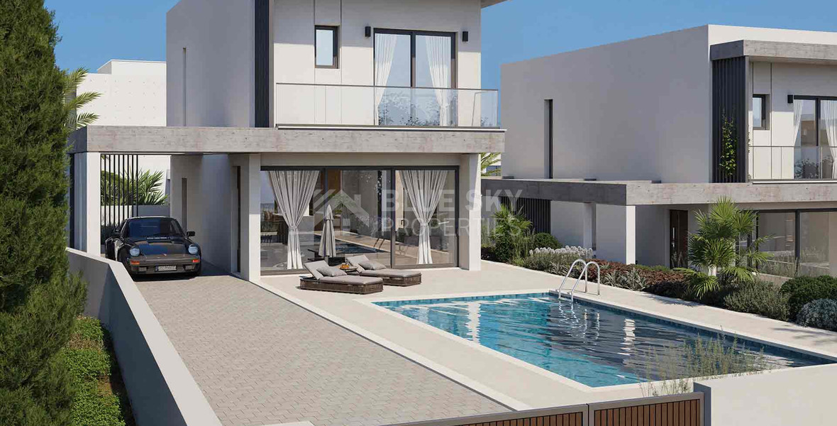 Contemporary three Bedroom Villa in Chloraka , in Paphos – Close to Beach & Harbour